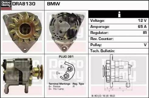 Remy DRA8130 - Alternatore autozon.pro