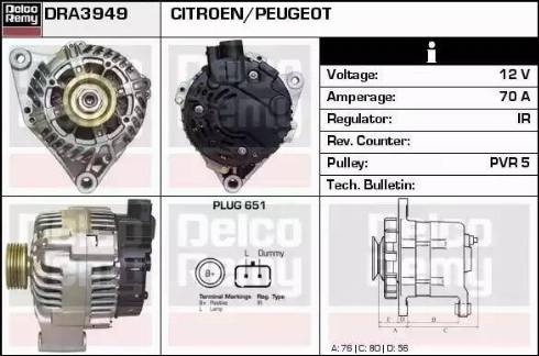 Remy DRA3949 - Alternatore autozon.pro