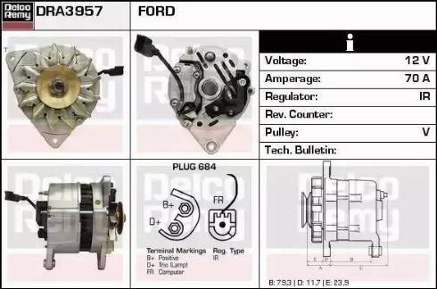 Remy DRA3957 - Alternatore autozon.pro