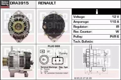 Remy DRA3915 - Alternatore autozon.pro