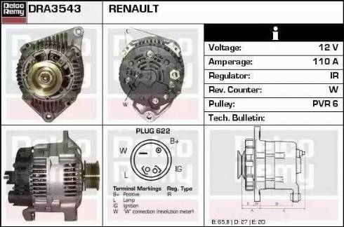 Remy DRA3543 - Alternatore autozon.pro