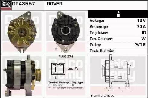 Remy DRA3557 - Alternatore autozon.pro