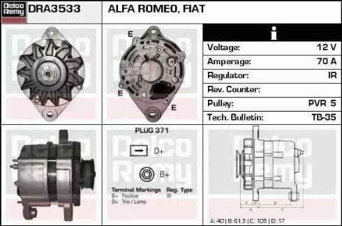 Remy DRA3533 - Alternatore autozon.pro