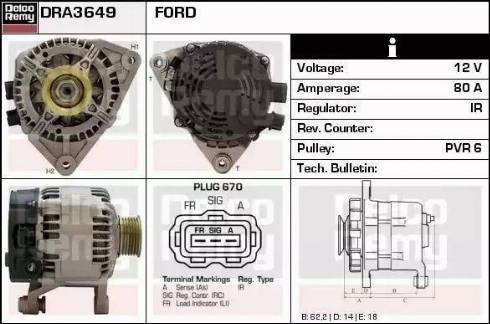 Remy DRA3649 - Alternatore autozon.pro