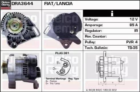 Remy DRA3644 - Alternatore autozon.pro