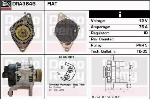 Remy DRA3646 - Alternatore autozon.pro