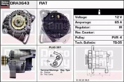 Remy DRA3643 - Alternatore autozon.pro