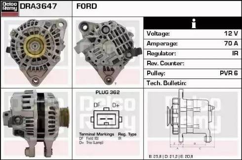 Remy DRA3647 - Alternatore autozon.pro