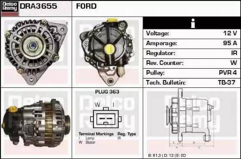 Remy DRA3655 - Alternatore autozon.pro