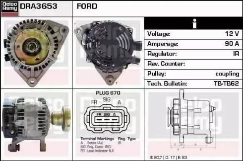 Remy DRA3653 - Alternatore autozon.pro