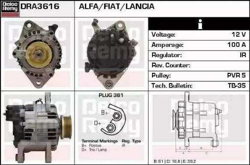 Remy DRA3616 - Alternatore autozon.pro