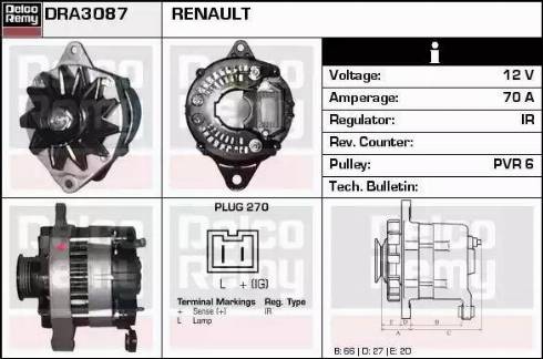 Remy DRA3087 - Alternatore autozon.pro