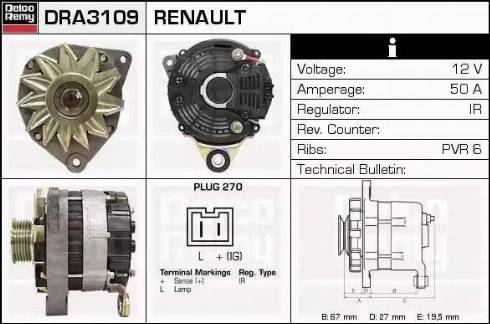 Remy DRA3109 - Alternatore autozon.pro