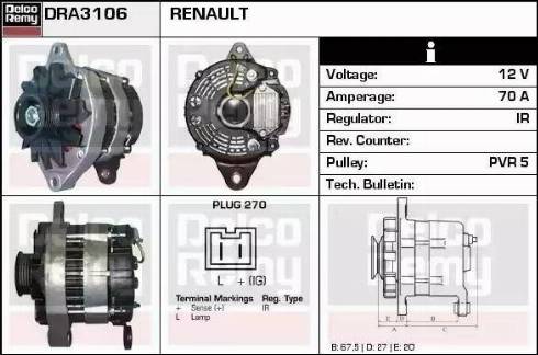 Remy DRA3106 - Alternatore autozon.pro