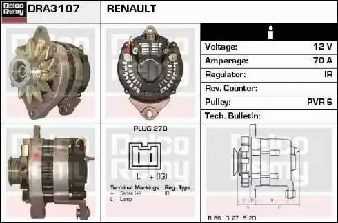 Remy DRA3107 - Alternatore autozon.pro