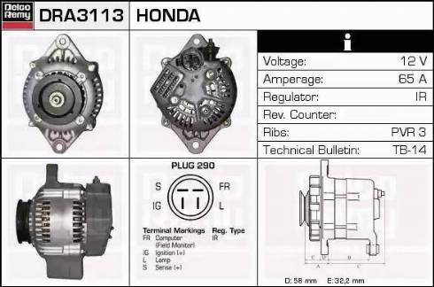 Remy DRA3113 - Alternatore autozon.pro