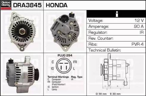 Remy DRA3845 - Alternatore autozon.pro