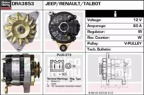 Remy DRA3853 - Alternatore autozon.pro