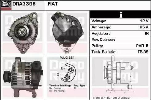 Remy DRA3398 - Alternatore autozon.pro