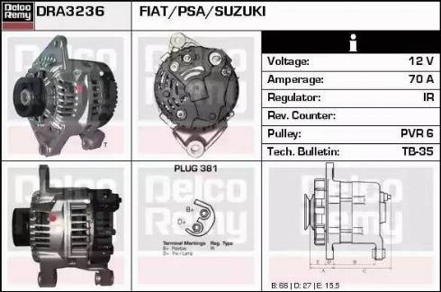 Remy DRA3236 - Alternatore autozon.pro