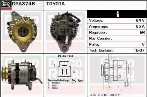 Remy DRA3746 - Alternatore autozon.pro