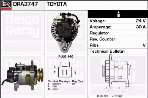 Remy DRA3747 - Alternatore autozon.pro