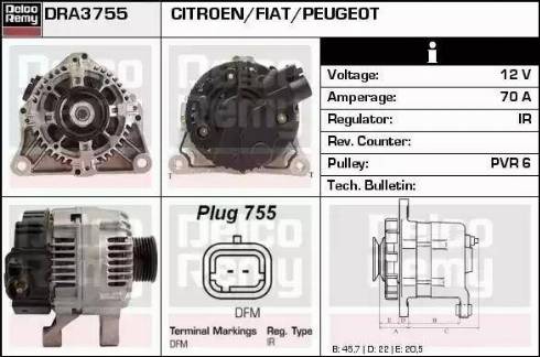 Remy DRA3755 - Alternatore autozon.pro