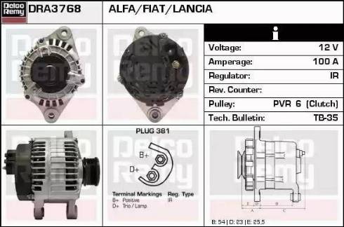 Remy DRA3768 - Alternatore autozon.pro