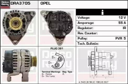 Remy DRA3705 - Alternatore autozon.pro