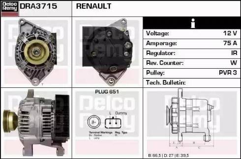 Remy DRA3715 - Alternatore autozon.pro