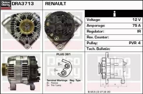 Remy DRA3713 - Alternatore autozon.pro