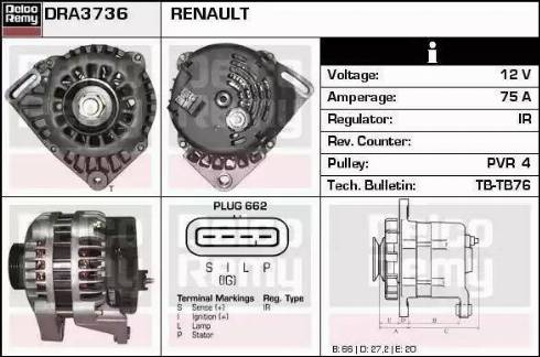 Remy DRA3736 - Alternatore autozon.pro