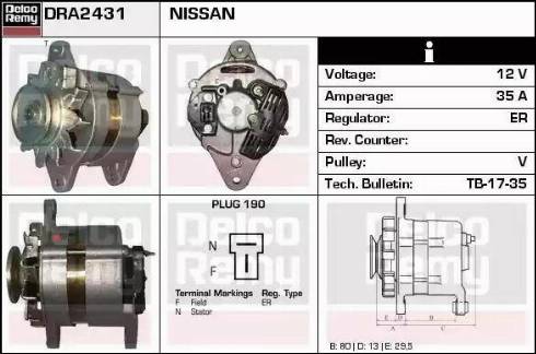 Remy DRA2431 - Alternatore autozon.pro