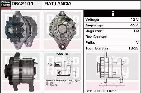 Remy DRA2101 - Alternatore autozon.pro