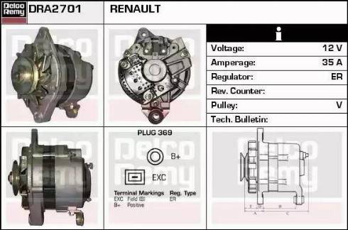 Remy DRA2701 - Alternatore autozon.pro