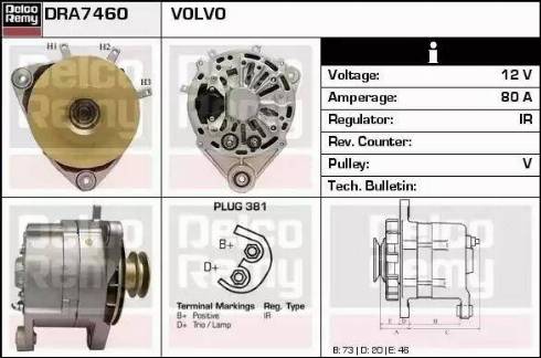 Remy DRA7460 - Alternatore autozon.pro