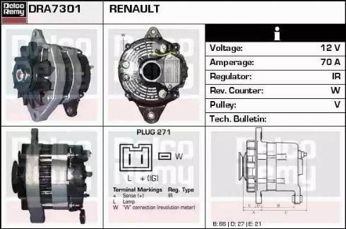 Remy DRA7301 - Alternatore autozon.pro