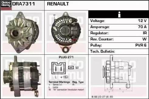 Remy DRA7311 - Alternatore autozon.pro