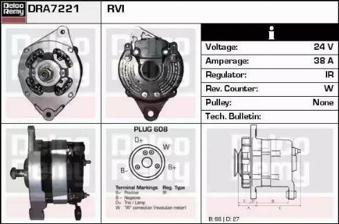 Remy DRA7221 - Alternatore autozon.pro