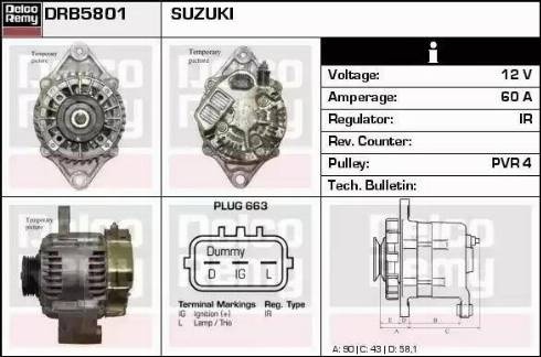 Remy DRB5801 - Alternatore autozon.pro