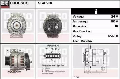 Remy DRB6580 - Alternatore autozon.pro