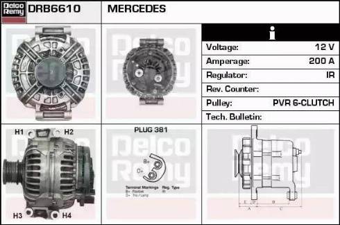 Remy DRB6610 - Alternatore autozon.pro