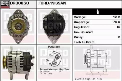 Remy DRB0850 - Alternatore autozon.pro