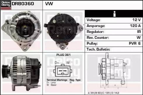 Remy DRB0360 - Alternatore autozon.pro