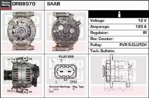 Remy DRB8070 - Alternatore autozon.pro