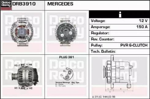 Remy DRB3910 - Alternatore autozon.pro