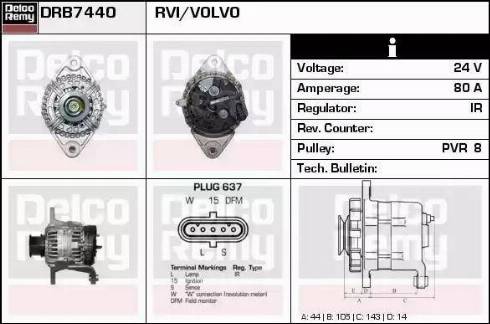 Remy DRB7440 - Alternatore autozon.pro