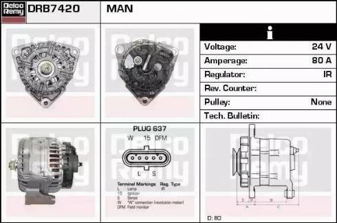 Remy DRB7420 - Alternatore autozon.pro