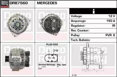 Remy DRB7560 - Alternatore autozon.pro