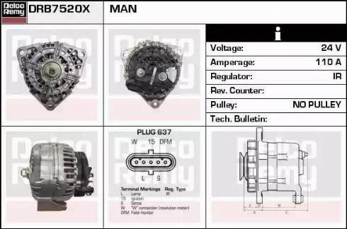 Remy DRB7520X - Alternatore autozon.pro